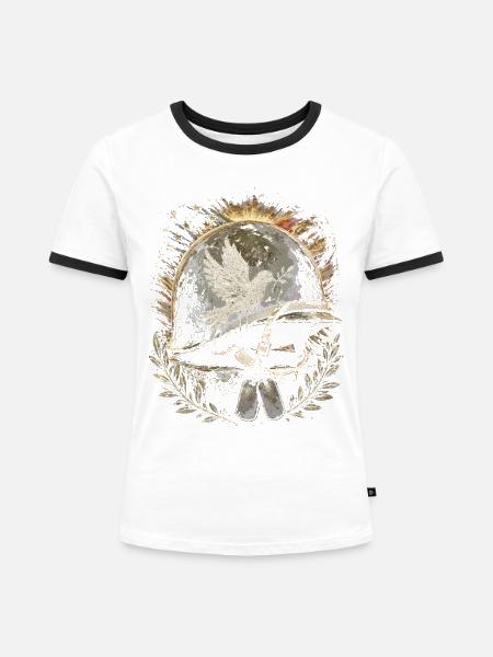 Veterans Day Für Demokraten - Frauen Kontrast-T-Shirt - Weiß/Schwarz