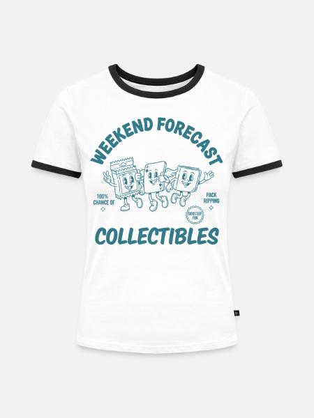 Wochenend-Prognose-Sammlerpaket Ripping Trading - Frauen Kontrast-T-Shirt - Weiß/Schwarz
