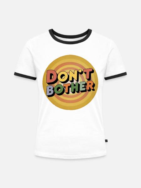 Lass es - Frauen Kontrast-T-Shirt - Weiß/Schwarz