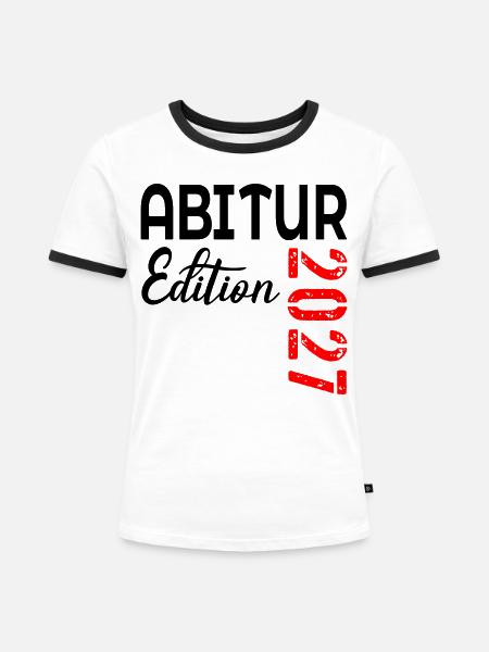 Abitur 2027 - Frauen Kontrast-T-Shirt - Weiß/Schwarz