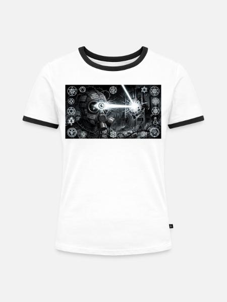 Alchemie des Kollapses - Frauen Kontrast-T-Shirt - Weiß/Schwarz