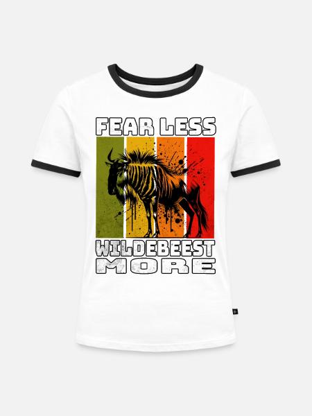 Wildebeest Gnu - Frauen Kontrast-T-Shirt - Weiß/Schwarz