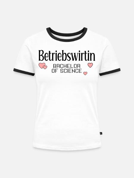 Studium Bachelor Betriebswirtin - Frauen Kontrast-T-Shirt - Weiß/Schwarz