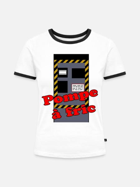 Radar - Frauen Kontrast-T-Shirt - Weiß/Schwarz