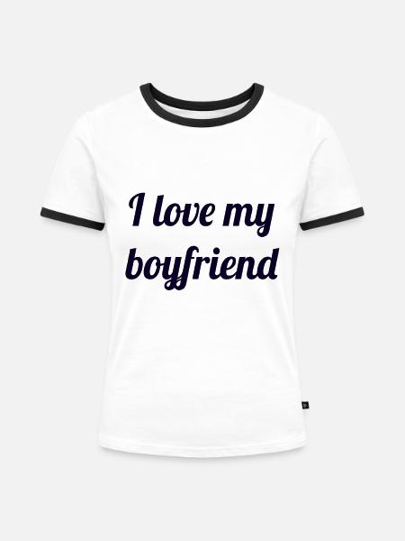 Freundin girlfriend - Frauen Kontrast-T-Shirt - Weiß/Schwarz