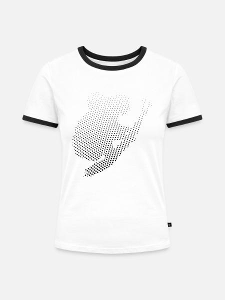 Koala - Frauen Kontrast-T-Shirt - Weiß/Schwarz