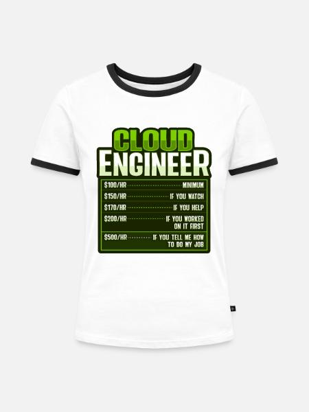 Cloud-Administrator Cloud-Devops - Frauen Kontrast-T-Shirt - Weiß/Schwarz
