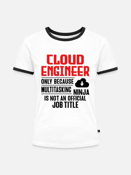 Cloud-Administrator Cloud-Devops - Frauen Kontrast-T-Shirt - Weiß/Schwarz