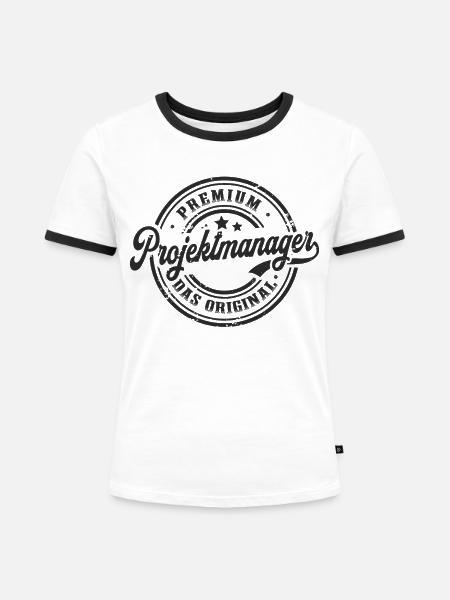 Projektmanager Original Projekt Manager - Frauen Kontrast-T-Shirt - Weiß/Schwarz