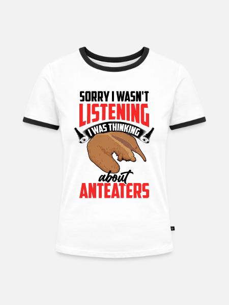 An Ameisenbär gedacht Zwergameisenbär - Frauen Kontrast-T-Shirt - Weiß/Schwarz