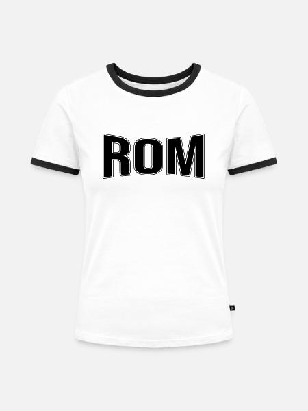Rom - Frauen Kontrast-T-Shirt - Weiß/Schwarz