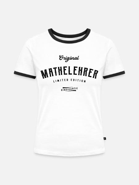 Mathelehrer Limited Edition - Frauen Kontrast-T-Shirt - Weiß/Schwarz