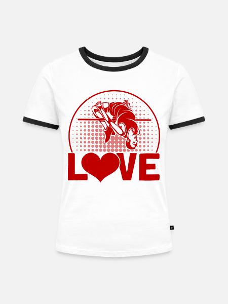 Springen Stabhochsprung Stabhochsprung Geschenk - Frauen Kontrast-T-Shirt - Weiß/Schwarz