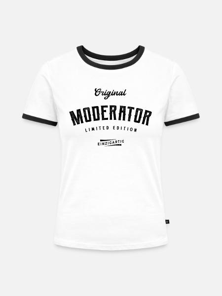 Moderator Limited Edition - Frauen Kontrast-T-Shirt - Weiß/Schwarz