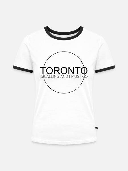 Toronto Spruch - Frauen Kontrast-T-Shirt - Weiß/Schwarz