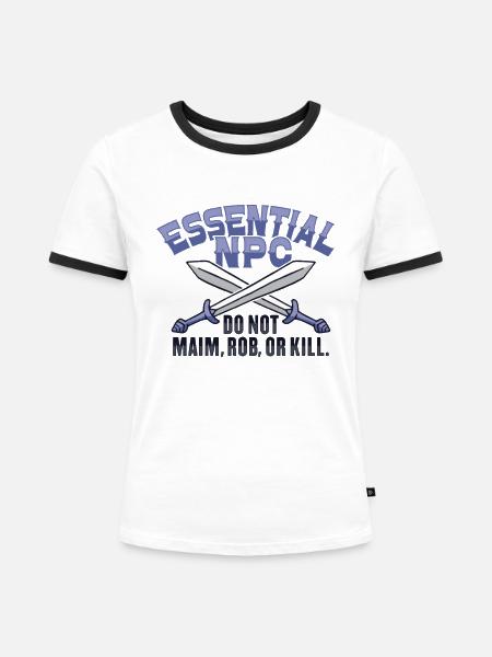 Larp Npc Rpg Rollenspieler Larper - Frauen Kontrast-T-Shirt - Weiß/Schwarz