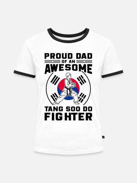 Tang Soo Do Geschenk - Frauen Kontrast-T-Shirt - Weiß/Schwarz