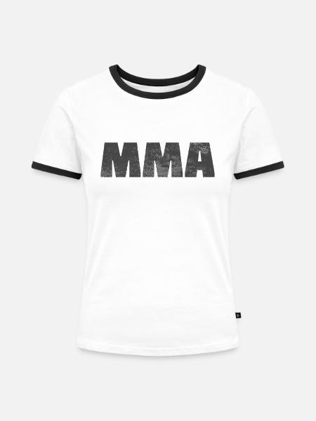 Kampfsport - Frauen Kontrast-T-Shirt - Weiß/Schwarz