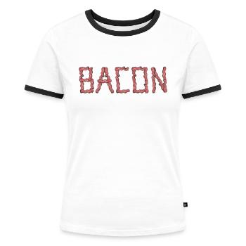 Wachen Sie Für - Frauen Kontrast-T-Shirt - Weiß/Schwarz - Vorne - Selfina (174cm)