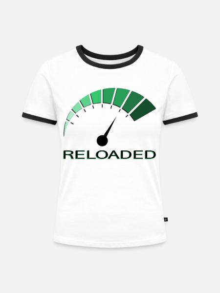 Gage Reloaded 'Mojo Design' T-Shirt - Frauen Kontrast-T-Shirt - Weiß/Schwarz