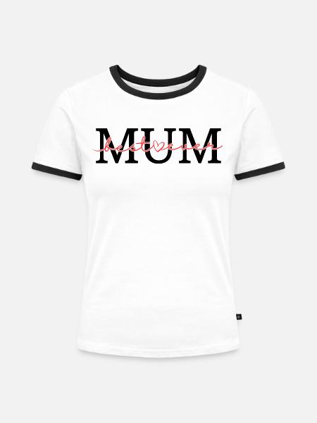 Beste Mutter aller Zeiten - Frauen Kontrast-T-Shirt - Weiß/Schwarz