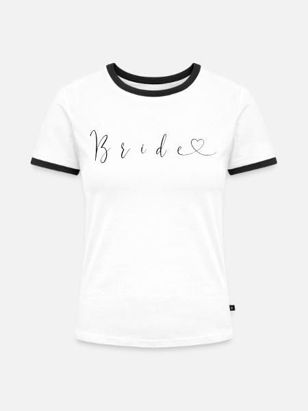 Bride - Frauen Kontrast-T-Shirt - Weiß/Schwarz