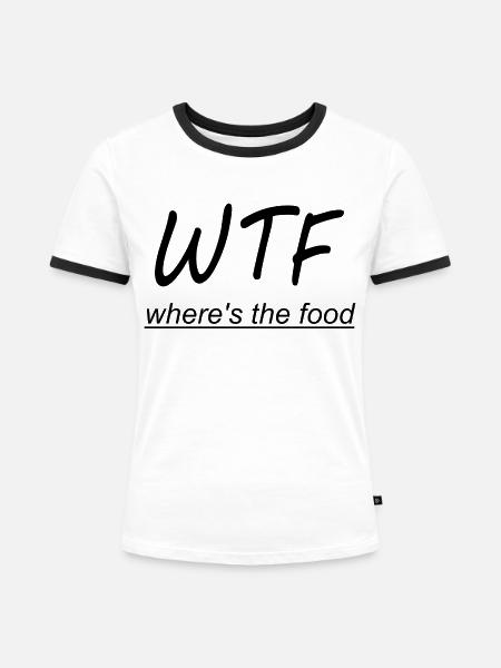 WTF - Frauen Kontrast-T-Shirt - Weiß/Schwarz