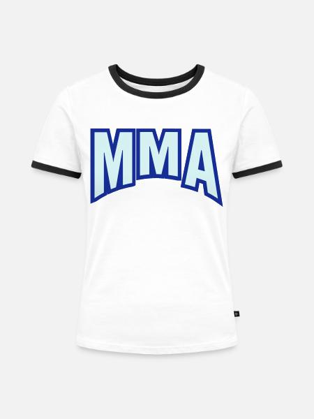 MMA - Frauen Kontrast-T-Shirt - Weiß/Schwarz