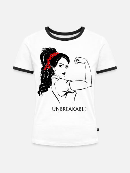 Mädchenpower - Frauen Kontrast-T-Shirt - Weiß/Schwarz