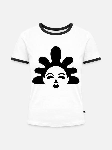 Clown - Frauen Kontrast-T-Shirt - Weiß/Schwarz