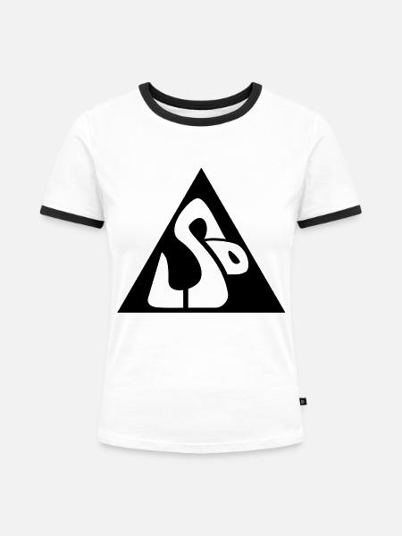 LSD Snake__V002 - Frauen Kontrast-T-Shirt - Weiß/Schwarz