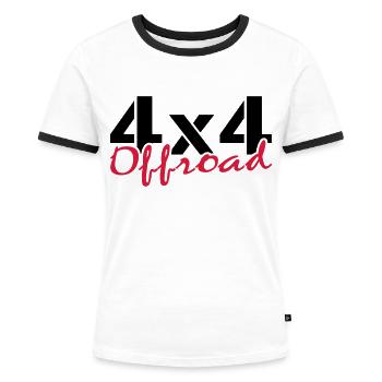 offroad - Frauen Kontrast-T-Shirt - Weiß/Schwarz - Vorne - Selfina (174cm)