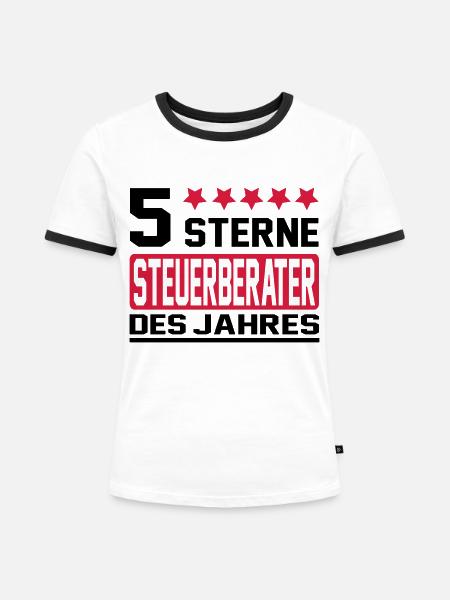 steuerberater - Frauen Kontrast-T-Shirt - Weiß/Schwarz
