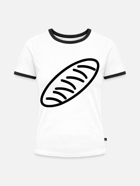 Zauberstab - Frauen Kontrast-T-Shirt - Weiß/Schwarz