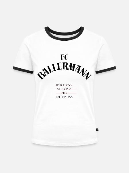 FC MALLE - Frauen Kontrast-T-Shirt - Weiß/Schwarz