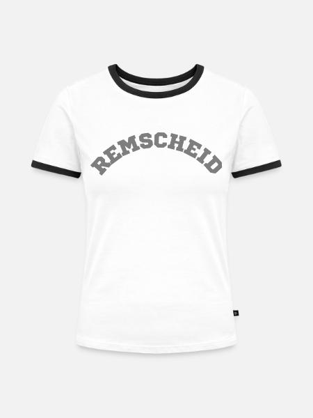 Remscheid - Frauen Kontrast-T-Shirt - Weiß/Schwarz
