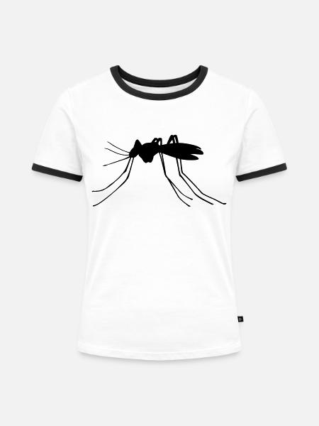 Stechmücke - Frauen Kontrast-T-Shirt - Weiß/Schwarz