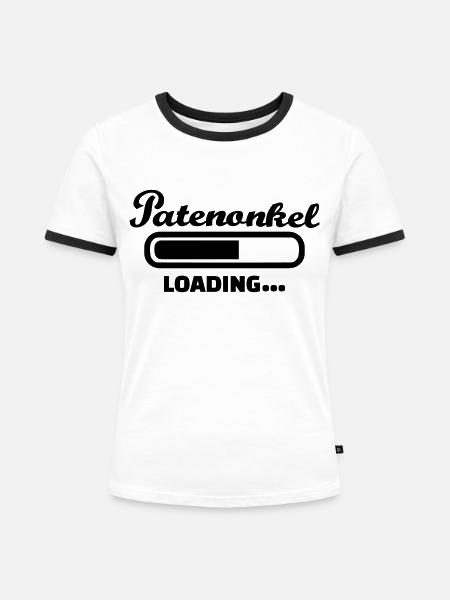 Patenonkel - Frauen Kontrast-T-Shirt - Weiß/Schwarz