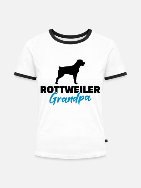Rottweiler - Frauen Kontrast-T-Shirt - Weiß/Schwarz