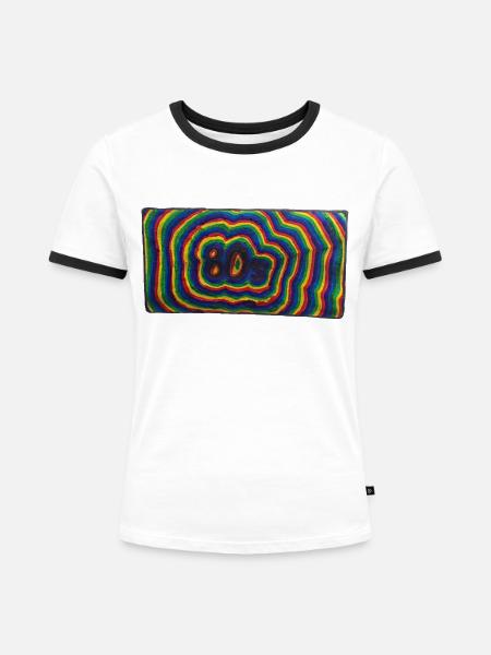 Prid 80's - Frauen Kontrast-T-Shirt - Weiß/Schwarz