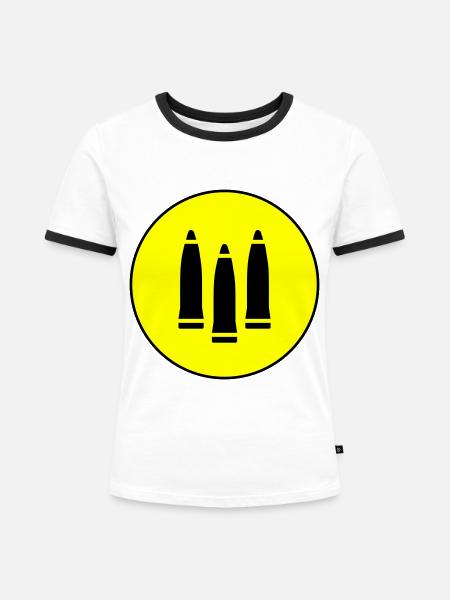 Patrone Icon symbol - Frauen Kontrast-T-Shirt - Weiß/Schwarz