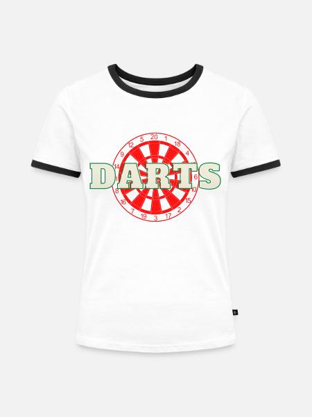 180 5 - Frauen Kontrast-T-Shirt - Weiß/Schwarz