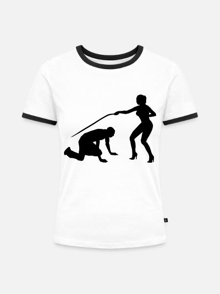 Bachelor-Junge - Frauen Kontrast-T-Shirt - Weiß/Schwarz