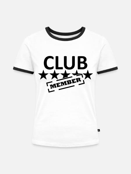 club - Frauen Kontrast-T-Shirt - Weiß/Schwarz