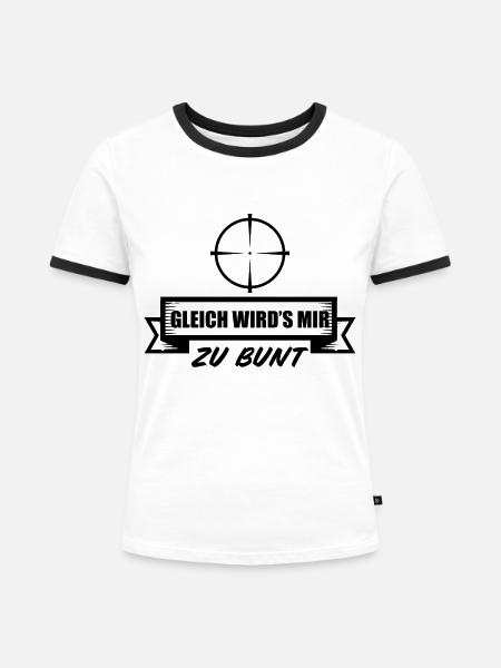 Paintball Airsoft - Frauen Kontrast-T-Shirt - Weiß/Schwarz