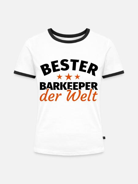 Barkeeper - Frauen Kontrast-T-Shirt - Weiß/Schwarz