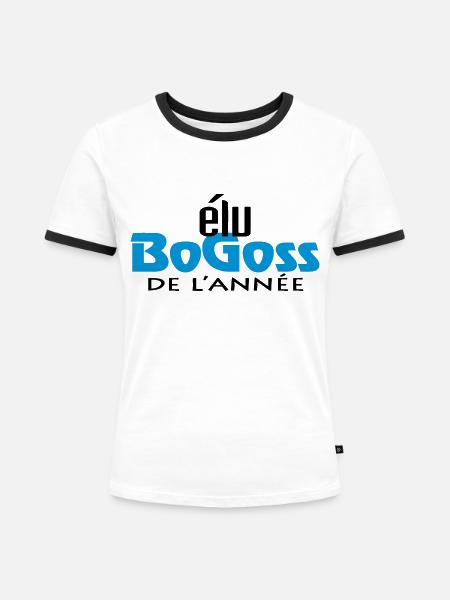 Bogoss Jahr (2c) - Frauen Kontrast-T-Shirt - Weiß/Schwarz