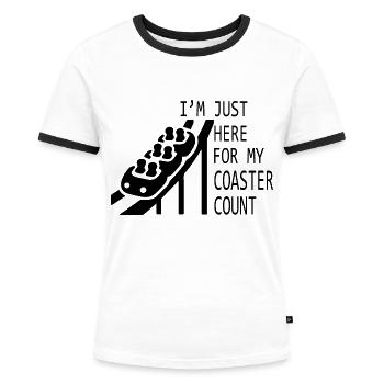 Rollercoaster Achterbahn - Frauen Kontrast-T-Shirt - Weiß/Schwarz - Vorne - Selfina (174cm)