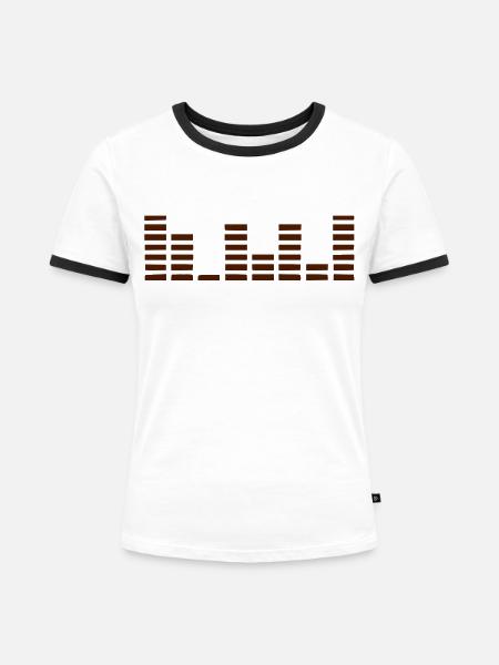 equalizer - Frauen Kontrast-T-Shirt - Weiß/Schwarz