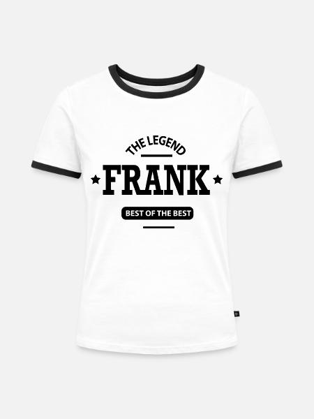 frank - Frauen Kontrast-T-Shirt - Weiß/Schwarz
